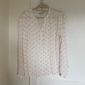 Cream and heart blouse